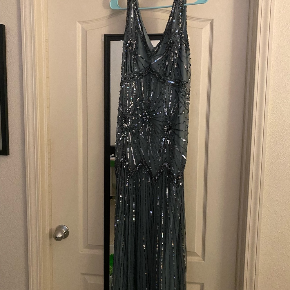 Elegant Beaded Evening Gown